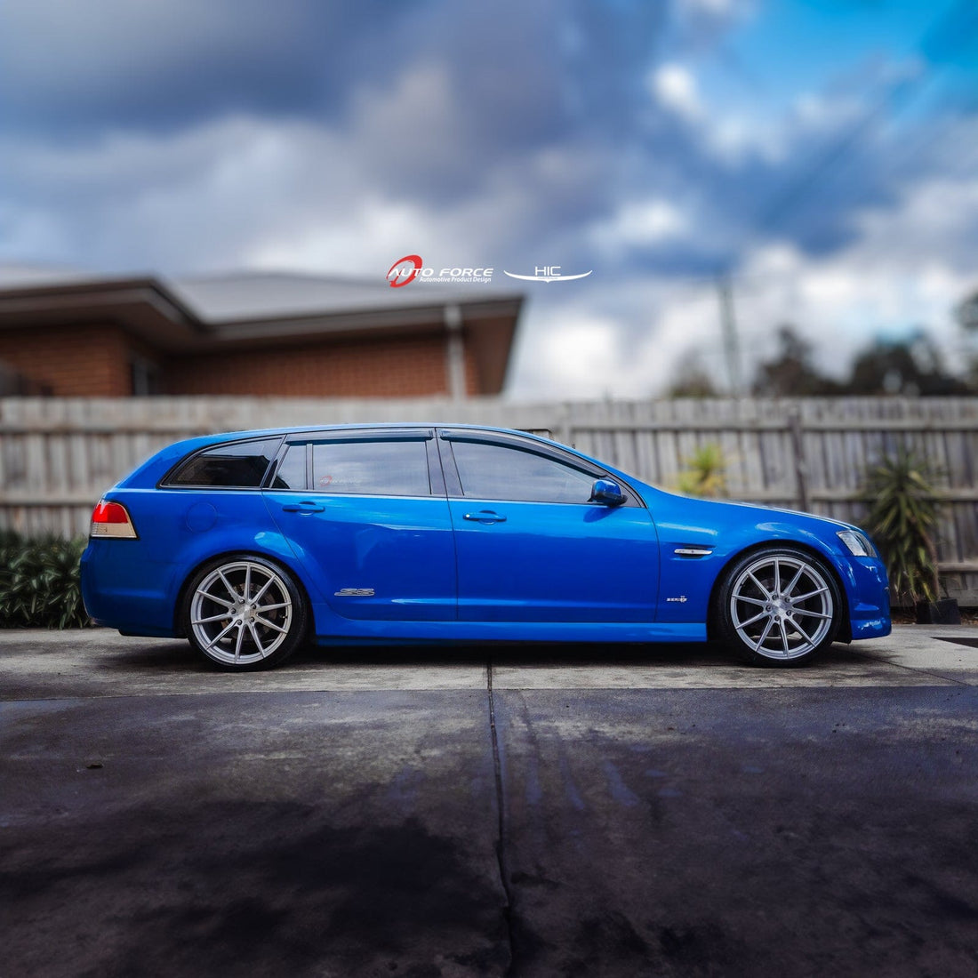 Holden Commodore VE VF Wagon with HIC Premium Weather Shields — flush OEM fitment, tinted deflectors, rain and wind protection for Australian driving