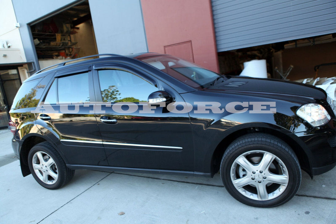 Mercedes‑Benz ML W164 weather shields – UV‑resistant acrylic with OEM‑style fitment