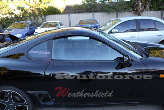 Toyota Supra JZA80 weather shields – UV‑resistant acrylic with OEM‑style fitment