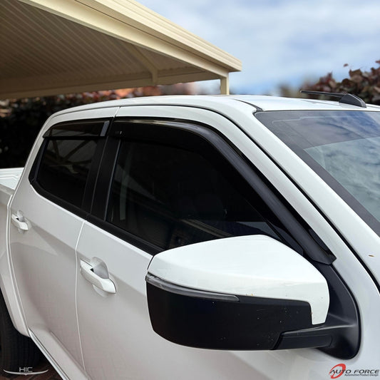 Mazda BT-50 with premium slimline weather shields installed