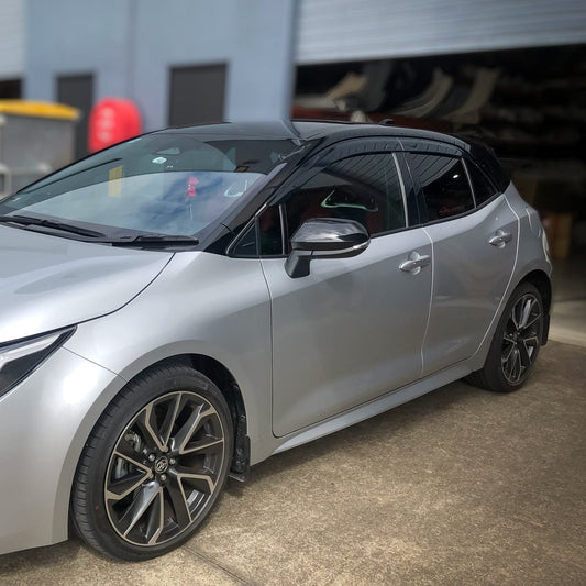 Toyota Corolla Weather Shields – Injection-moulded, flush fit, UV-tinted, aerodynamic styling