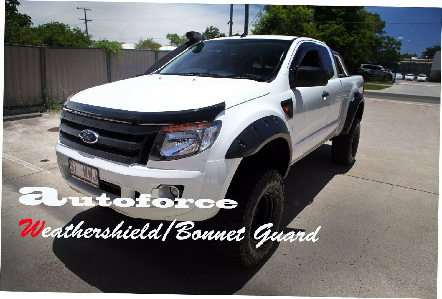 Ford Ranger premium accessories including weather shields and bonnet protectors designed for durability, reliability, and style.