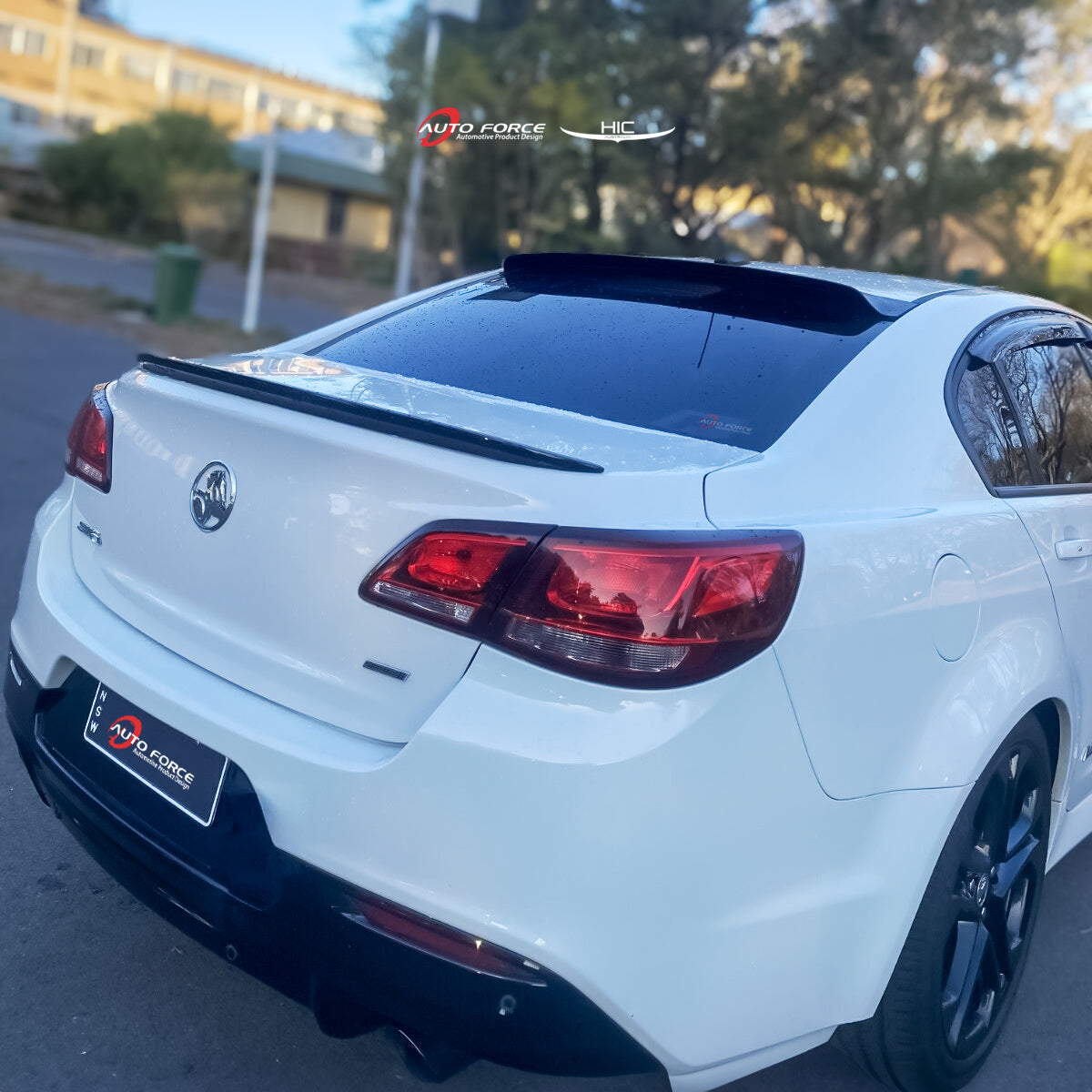 Holden Commodore premium accessories including weather shields, rear roof spoilers, bonnet protectors, oil caps, power steering caps, and oil dip sticks designed for durability, reliability, and performance.