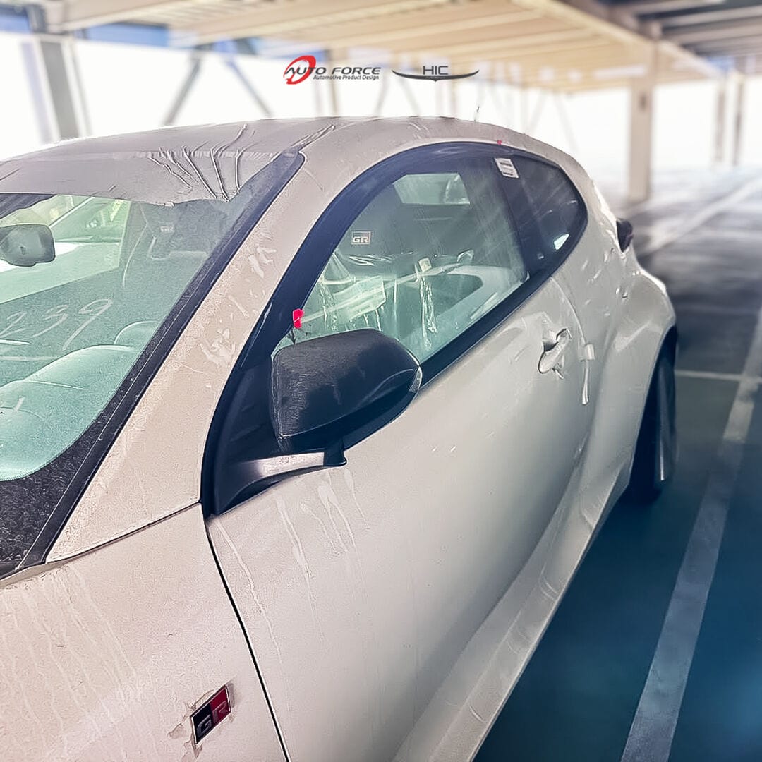 Toyota Yaris premium accessories including weather shields designed for durability, reliability, and style.