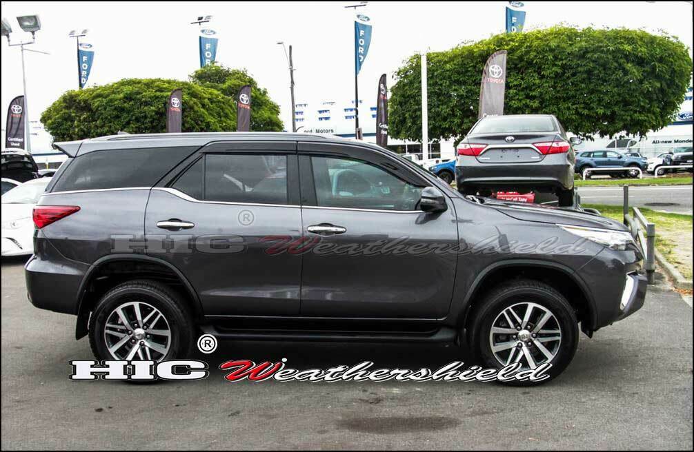 Toyota Fortuner premium accessories including weather shields designed for durability, reliability, and style.
