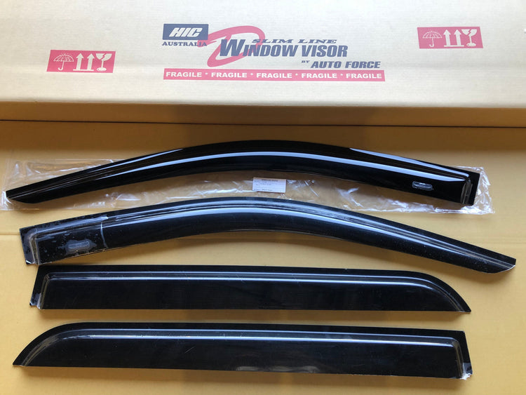 Ford Everest weather shields 2015‑On - HIC black‑tinted Perspex visors with aerodynamic fit and UV‑resistant finish for rugged SUV protection