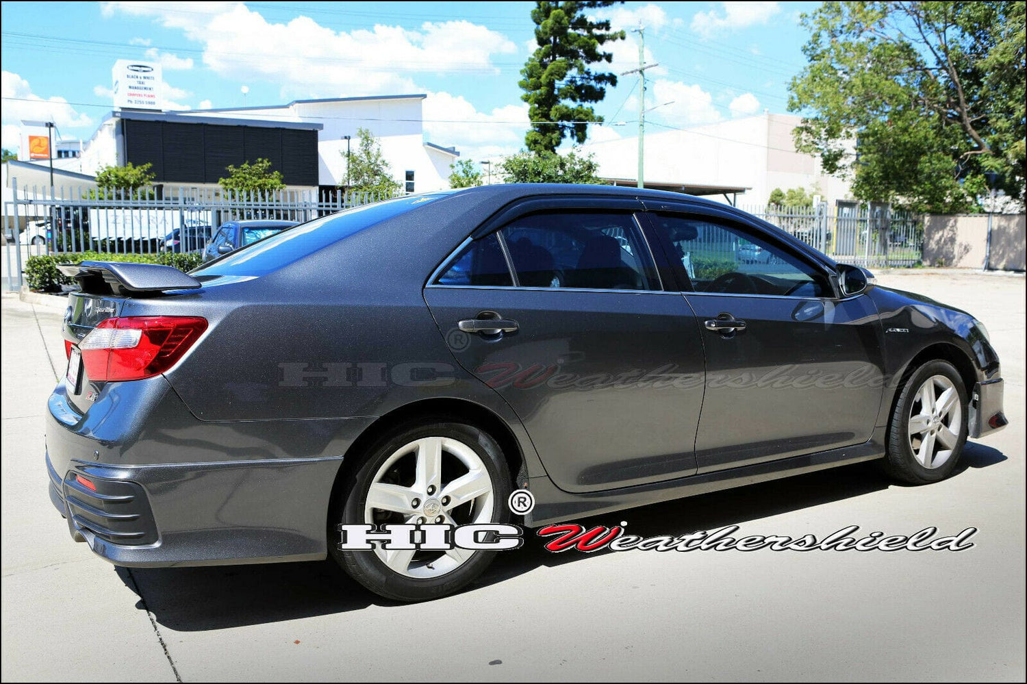 Toyota Aurion weather shields (2006–2017) — tinted Perspex external-mount window visors for glare reduction, rain protection & sleek sedan styling