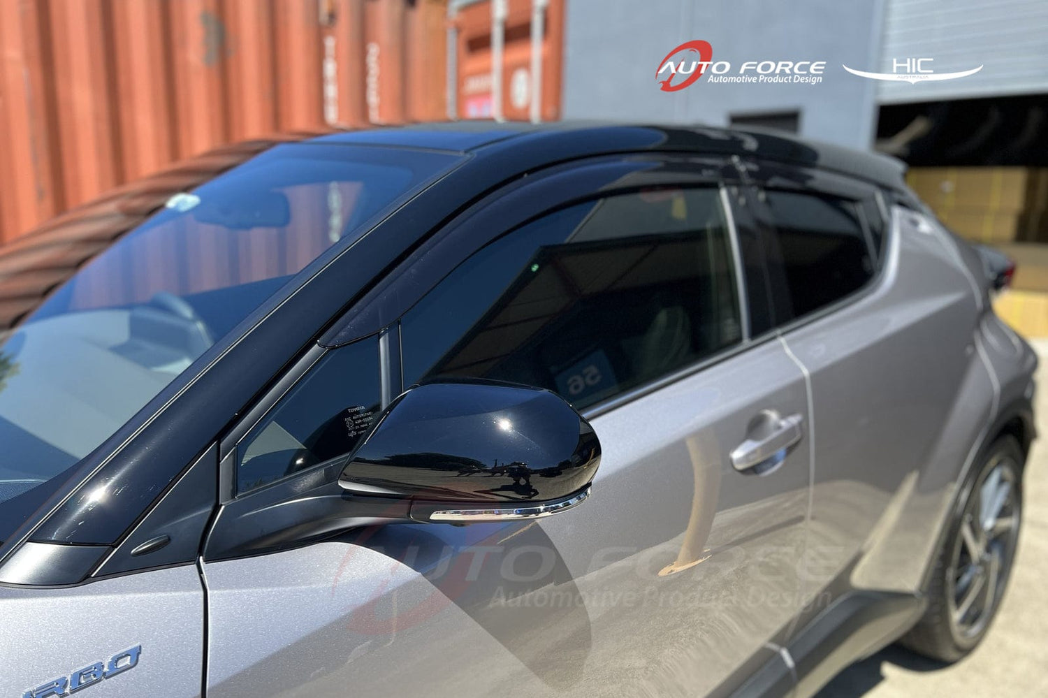 Toyota CH-R weather shields (2017–Onwards) — tinted Perspex external-mount window visors for glare control, rain protection & sleek hatch styling