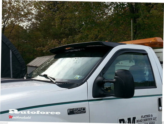 
                          Installed view -  Ford F250 F350 F450 F550 Weather Shields Super Cab - HIC Premium
                      