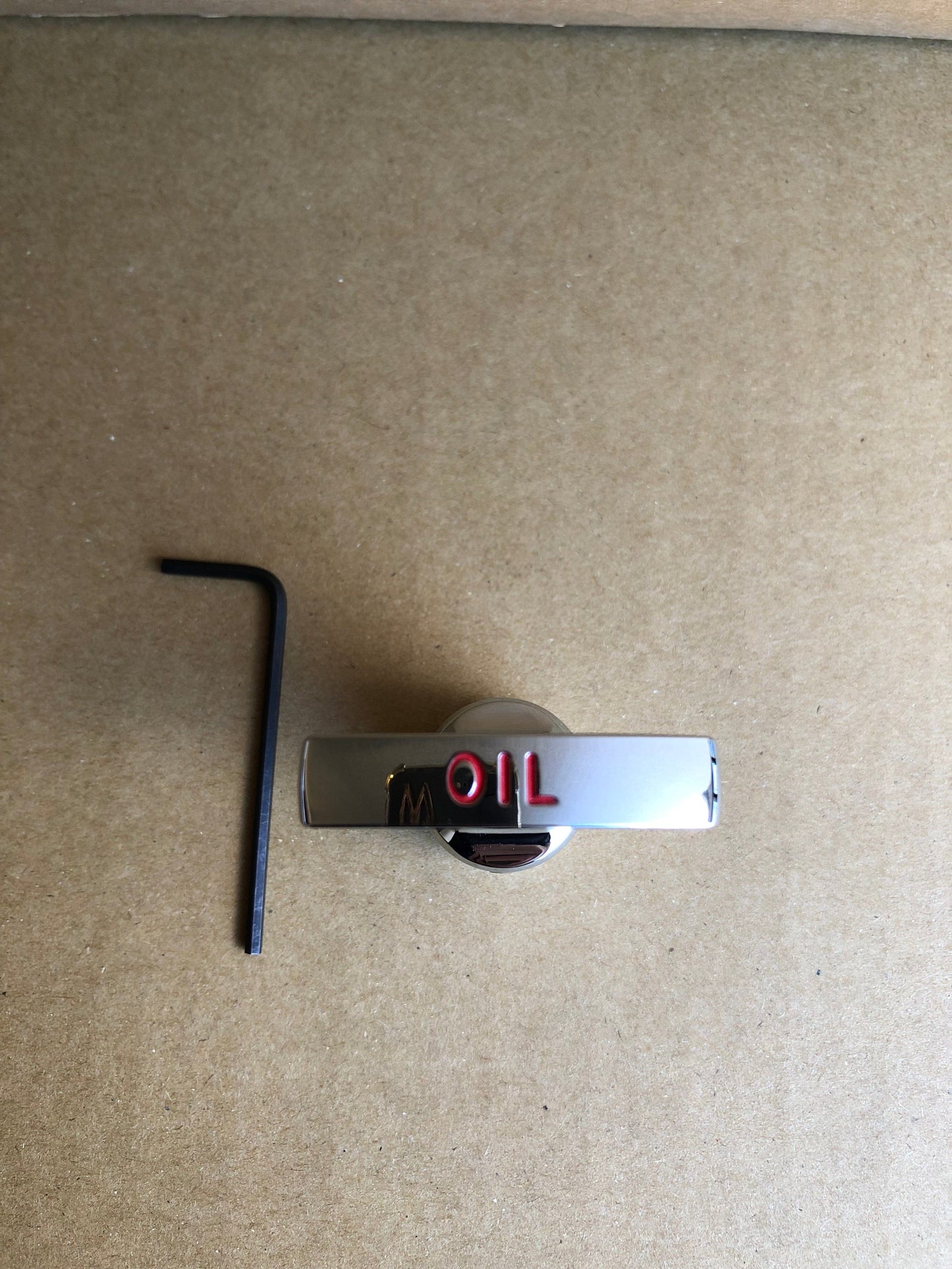 Installed view -  Ford Falcon BA BF FG Oil Dip Stick Handle – Billet Aluminium Upgrade