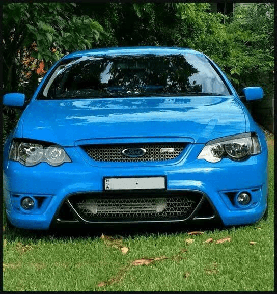 Installed view -  Ford Falcon BA BF Headlight Eyelids - HIC Premium