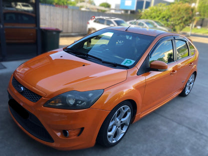 Installed view -  Ford Focus LS LT LV XR5 Weather Shields 2004-2011 - HIC Premium