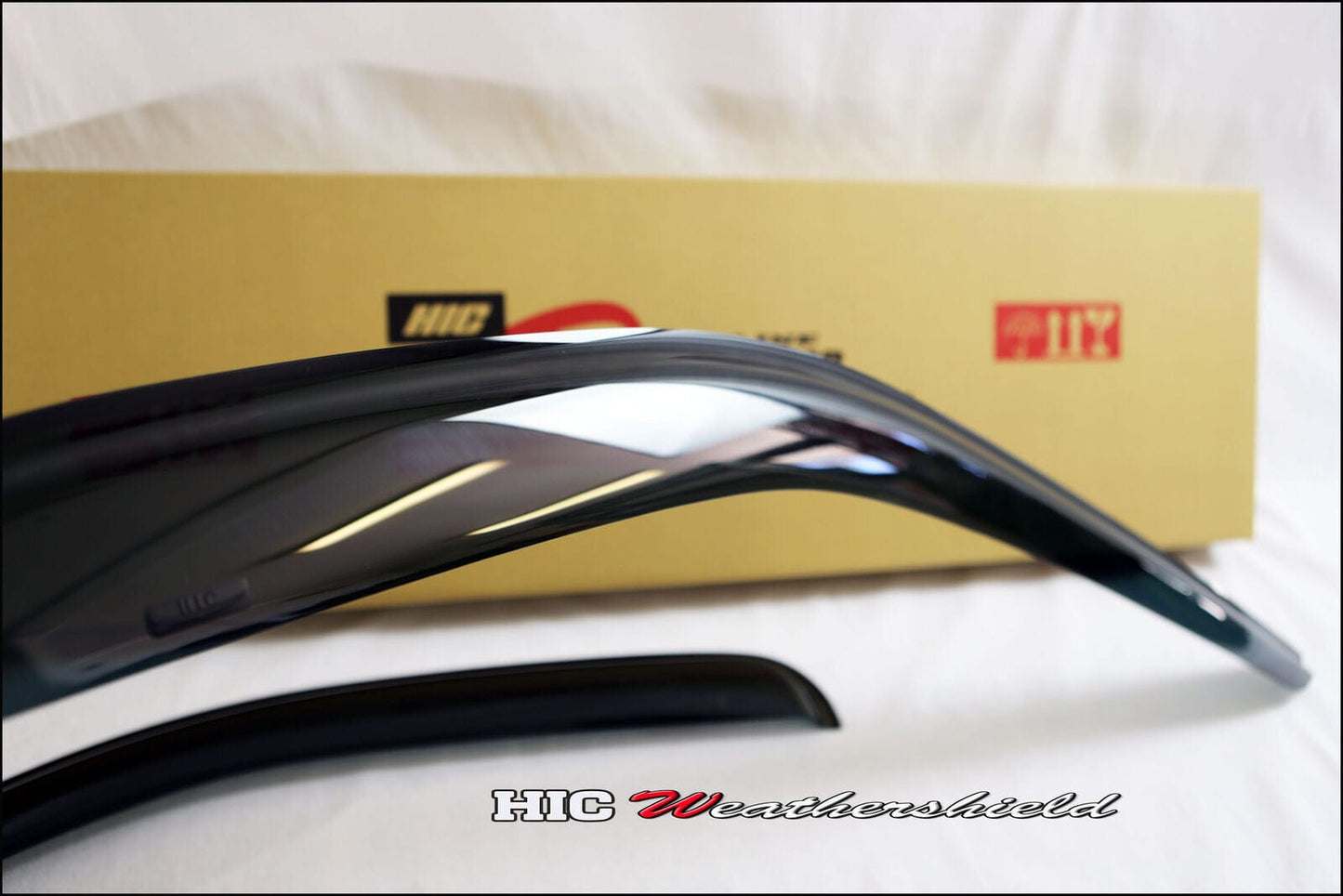 Installed view -  Ford Transit Custom Van Weather Shields 2014-2021 - HIC Premium