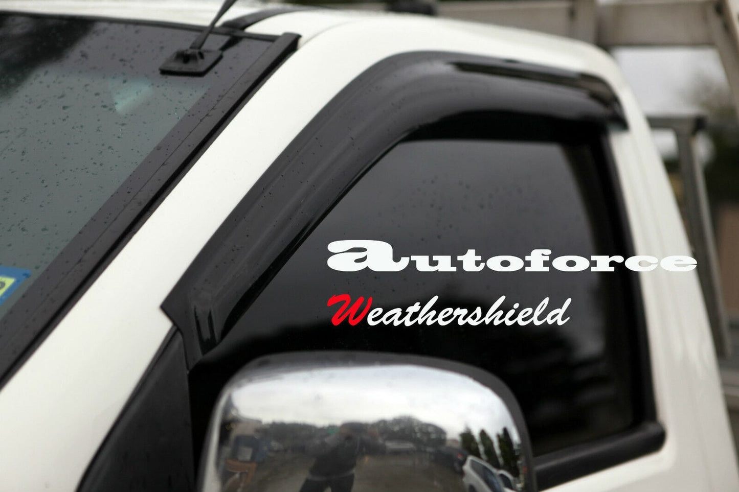 Installed view -  GWM V200 V240 Ute Weather Shields 2009-2016 Single Cab - HIC