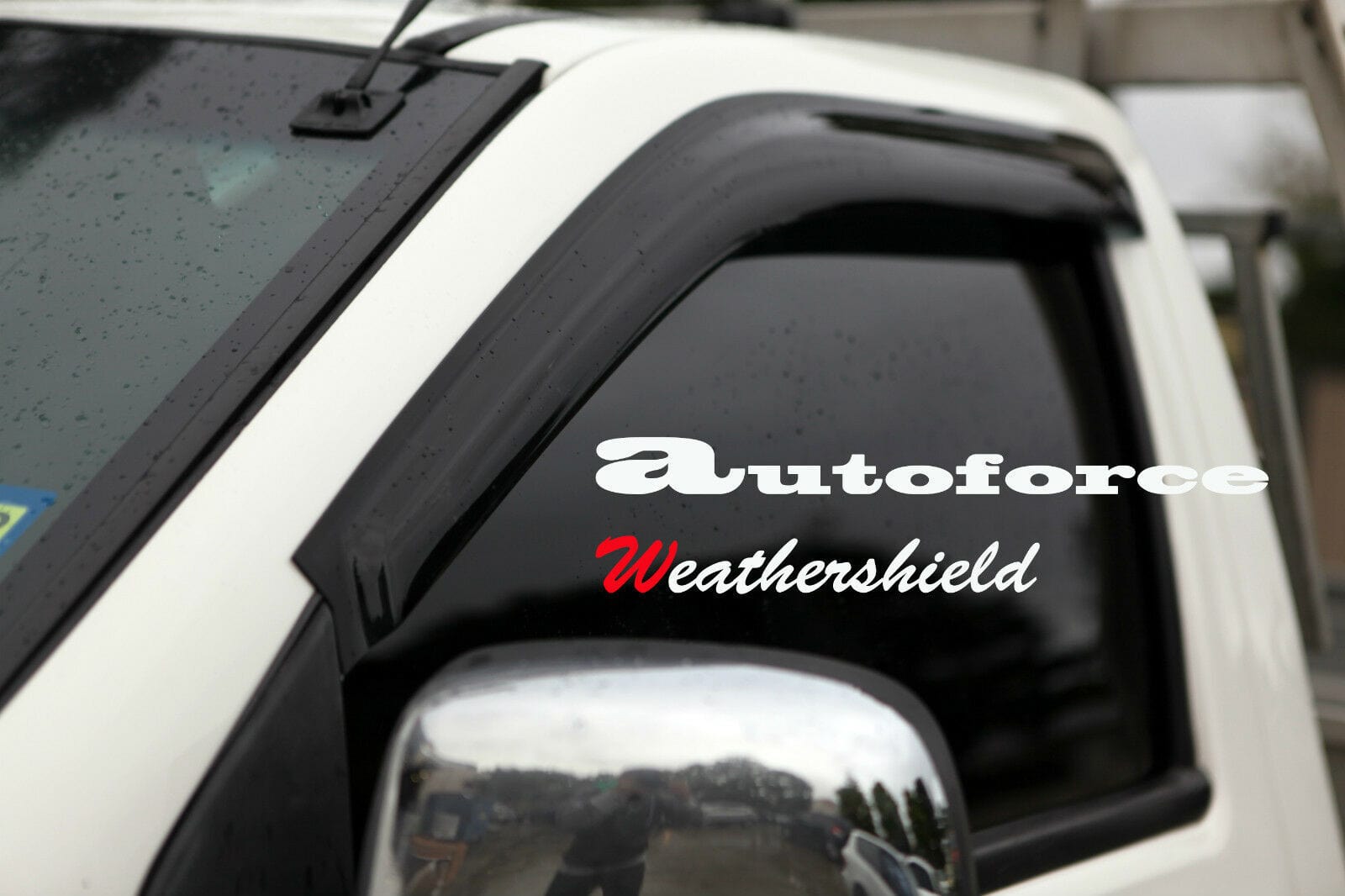 Installed view -  GWM V200 V240 Ute Weather Shields 2009-2016 Single Cab - HIC