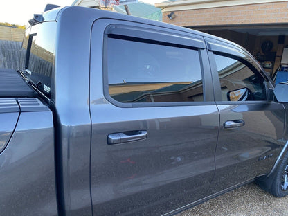 Dodge Ram DT Crew Cab Weather Shields 2019-Onwards, UV-Resistant, Stylish, Added Comfort