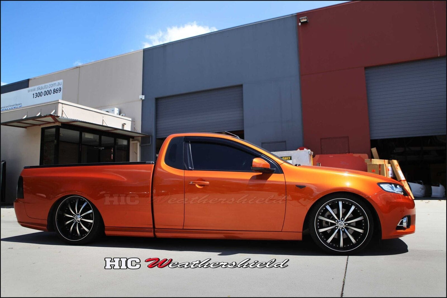 Installed view -  Ford Falcon FG and FPV FG Ute Weather Shields - HIC Premium