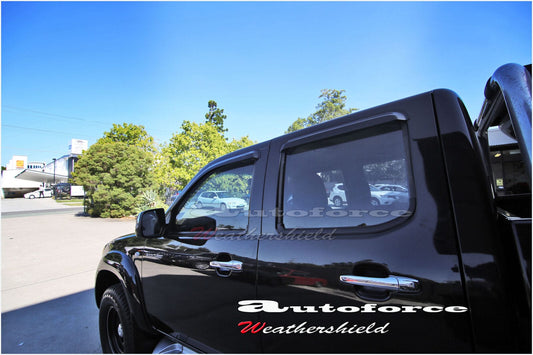 Ford Ranger PK Dual Cab Weather Shields 2006-2012, Premium Rain, UV Protection, Durable