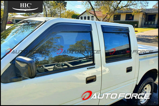 Holden TF Rodeo Weather Shields 1991-2002 Crew Cab, UV-Resistant, Stylish Design, Durable