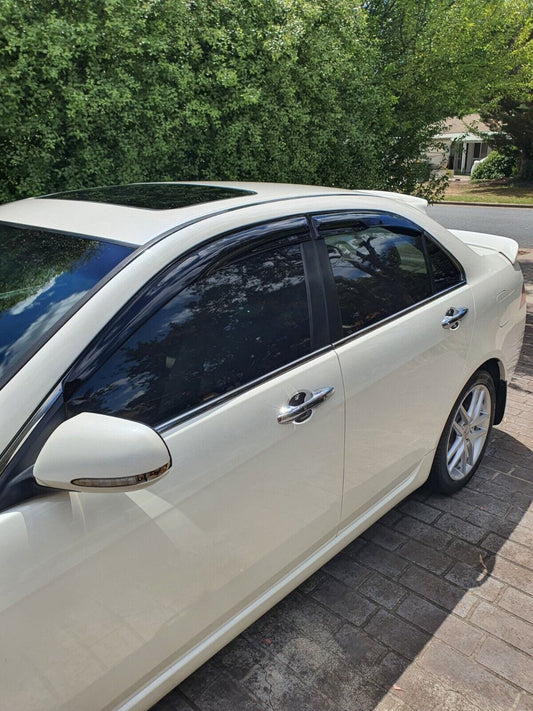 
                          Installed view -  Honda Accord Euro CL7 CL9 Weather Shields 2003-2007 - Mugen Style
                      