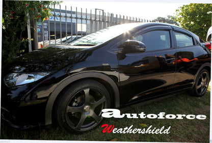 Installed view -  Honda Civic 9th Gen 5 door Hatch Weather Shields 2012-2016 - HIC