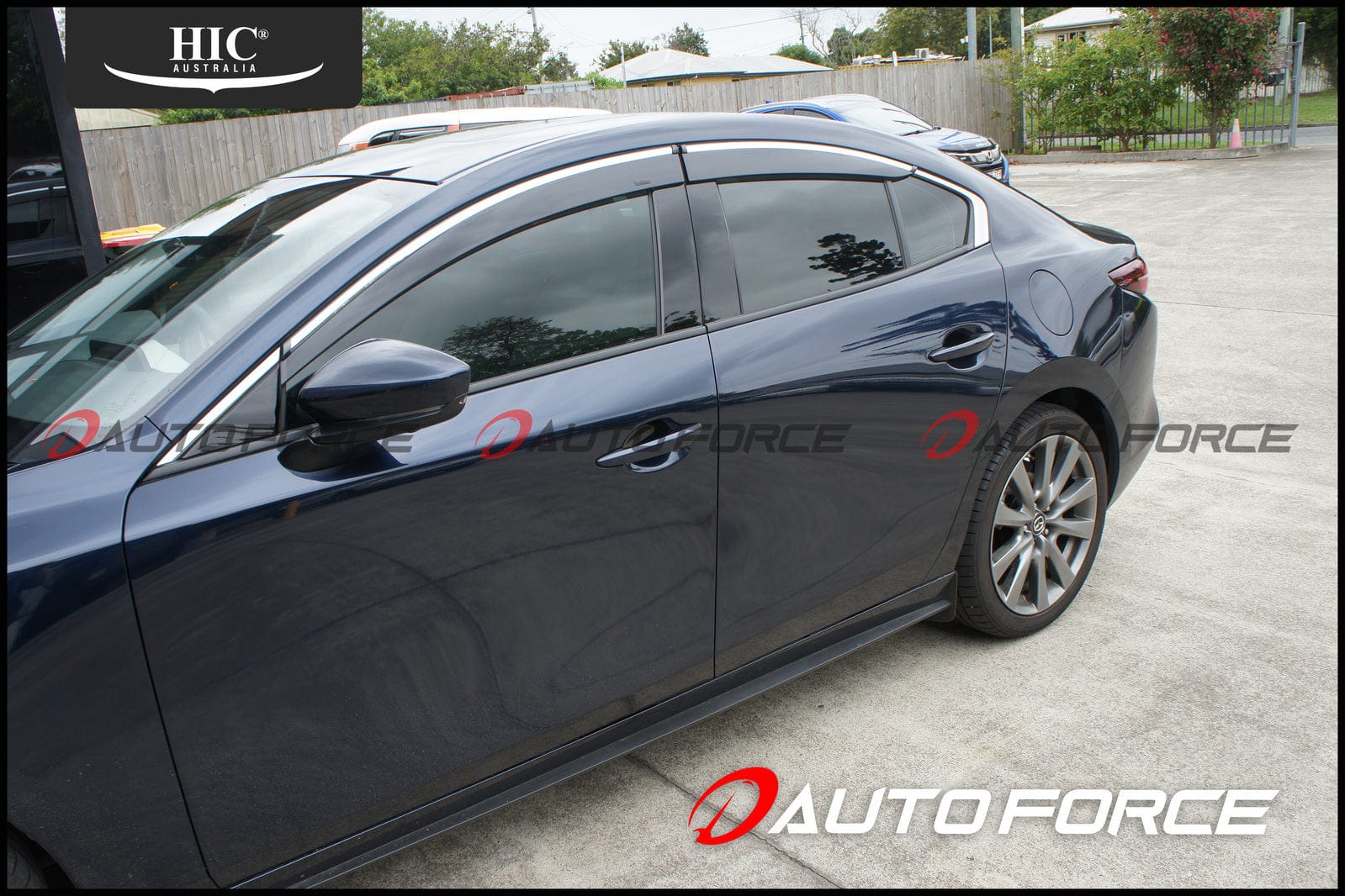 Mazda 3 BP Sedan Weather Shields 2019-2023 Chrome, Premium Protection, Sleek Design