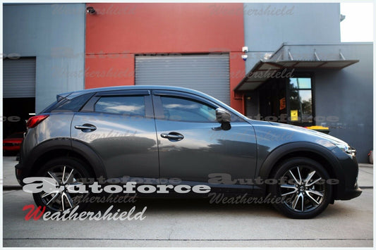 Installed view -  Mazda CX-3 Weather Shields 2015-2021 - HIC Premium