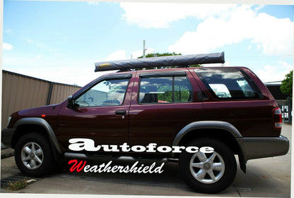 Installed view -  Nissan Pathfinder R50 WX Weather Shields 1996-2005 - HIC Premium