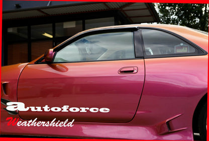 Installed view -  Nissan Skyline R33 GTR Weather Shields - HIC Premium