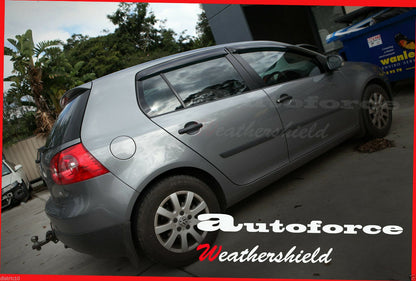 Installed view -  Volkswagen Golf MK5 Weather Shields 2005-2008 - HIC Premium