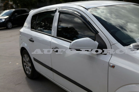 Installed view -  Holden Astra Hatch Weather Shields 2004-2009 - HIC Premium