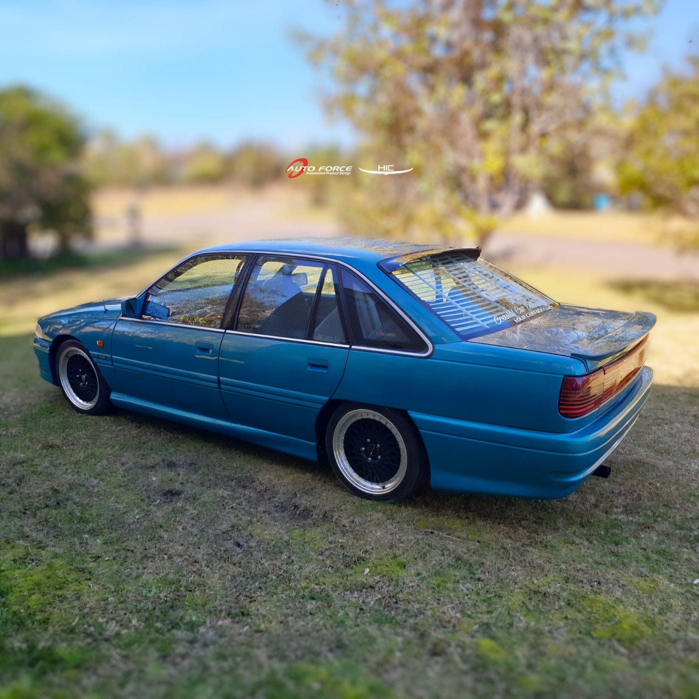 Installed view -  Holden Commodore VN VP VR VS Rear Roof Spoiler - HIC Premium