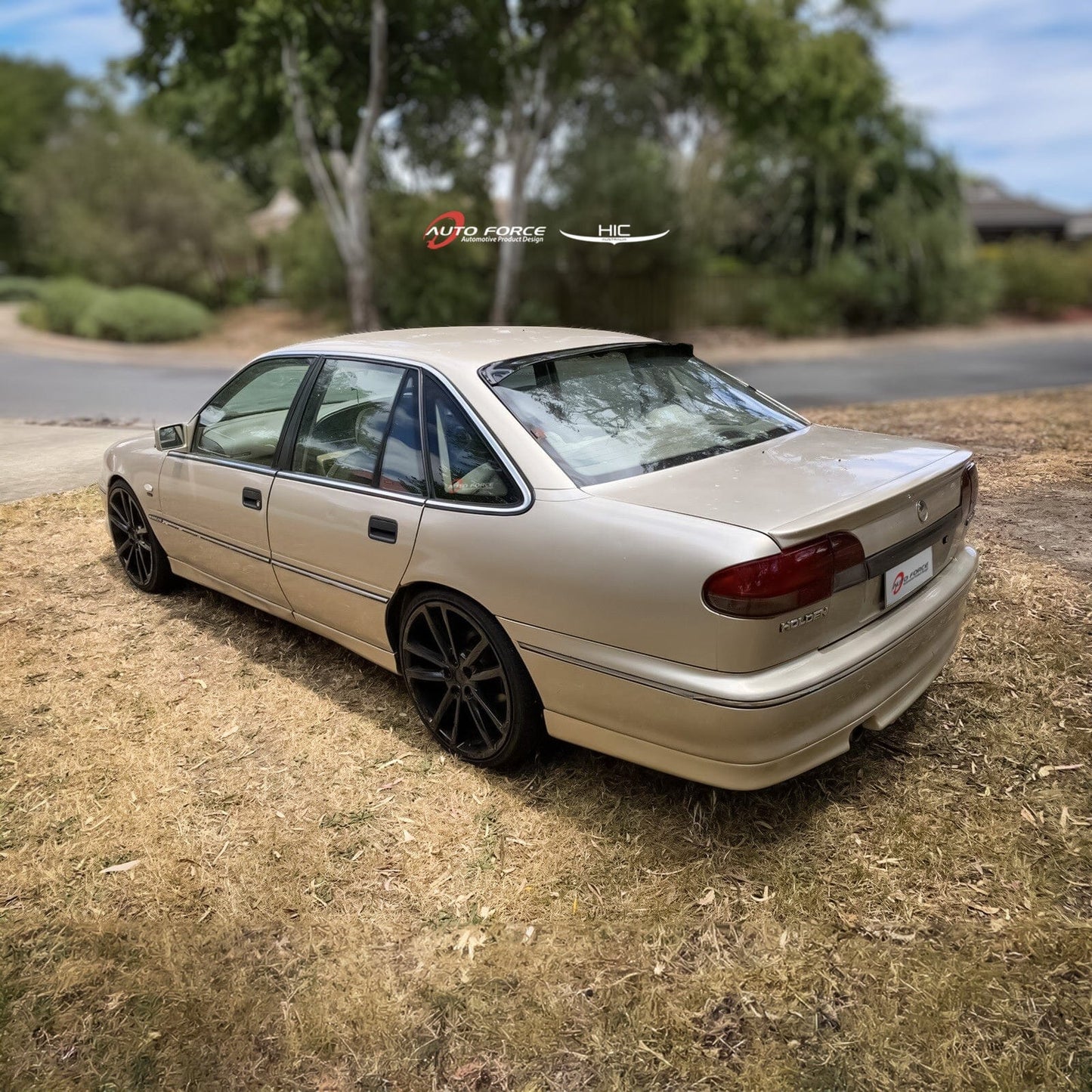 Installed view -  Holden Commodore VN VP VR VS Rear Roof Spoiler - HIC Premium