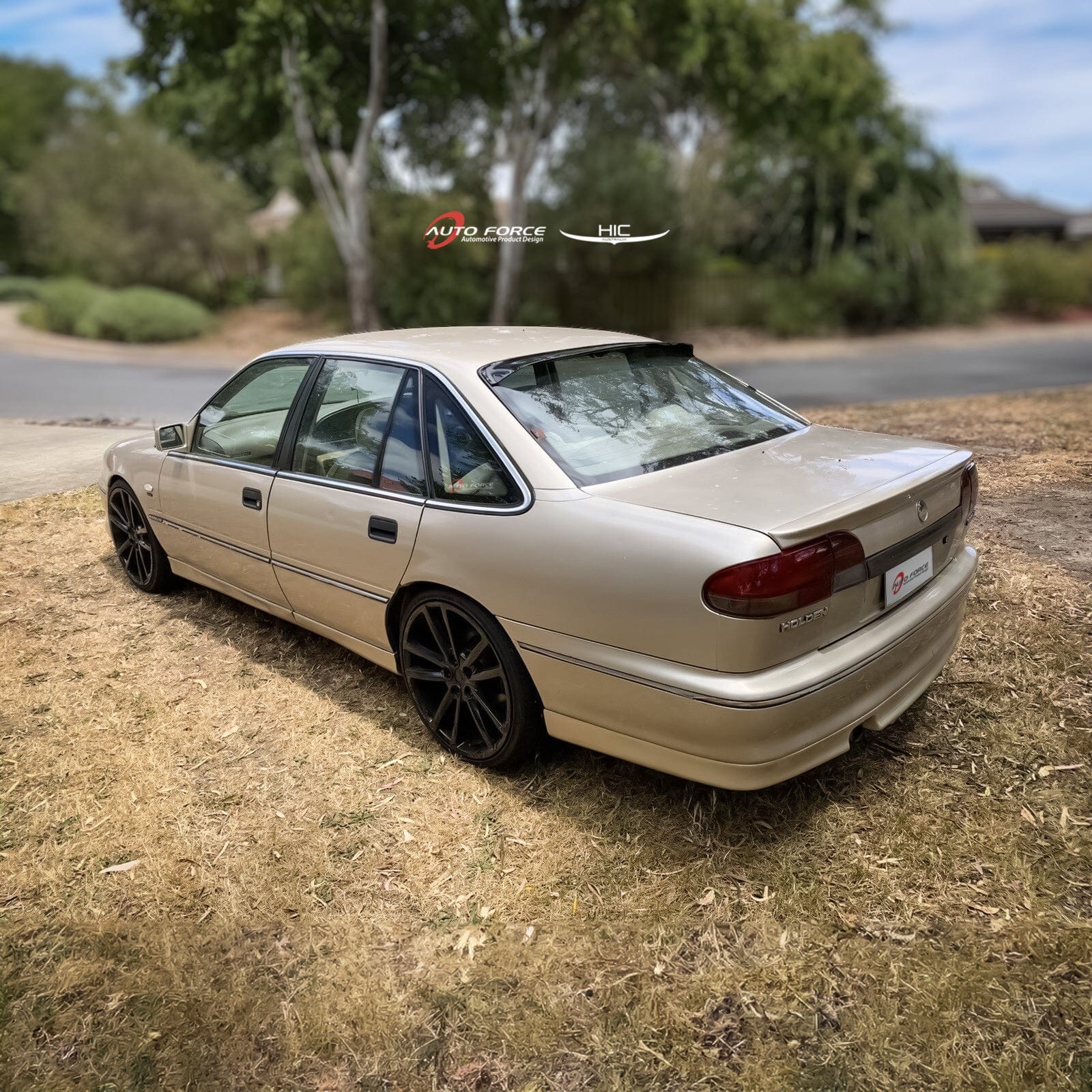 Installed view -  Holden Commodore VN VP VR VS Rear Roof Spoiler - HIC Premium