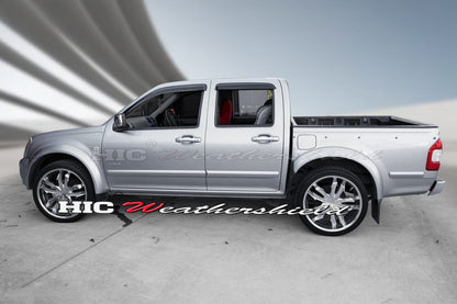 Installed view -  Holden RC Colorado Ute Weather Shields 2008-2012 Crew Cab - HIC