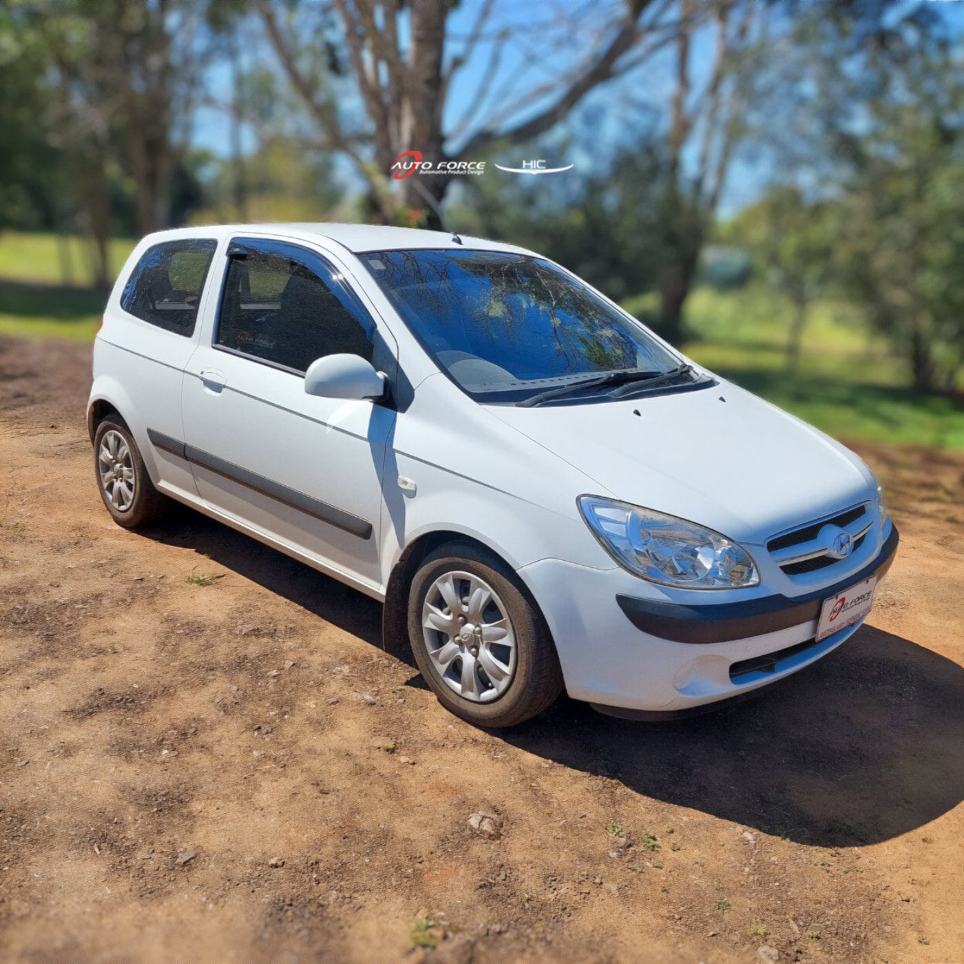 Installed view -  Hyundai Getz 3 Door Weather Shields 2002-2011 - HIC Premium