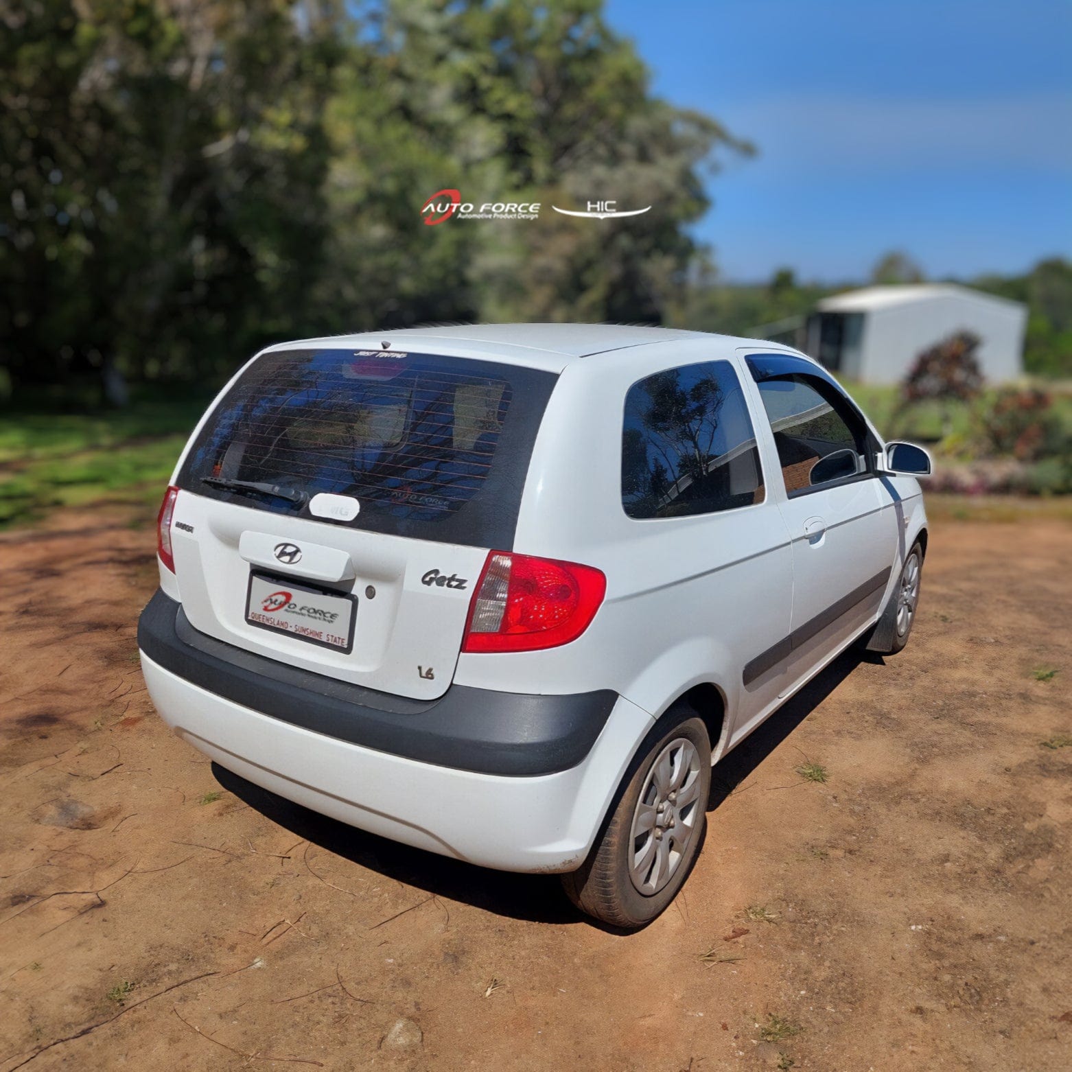 Installed view -  Hyundai Getz 3 Door Weather Shields 2002-2011 - HIC Premium