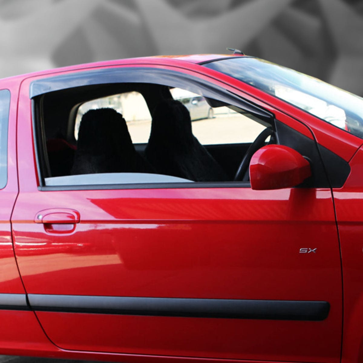 Installed view -  Hyundai Getz 3 Door Weather Shields 2002-2011 - HIC Premium