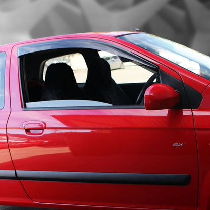 Installed view -  Hyundai Getz 3 Door Weather Shields 2002-2011 - HIC Premium