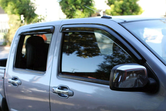 Installed view -  Isuzu D-Max Ute Weather Shields 2008-2012 Dual Cab - HIC Premium