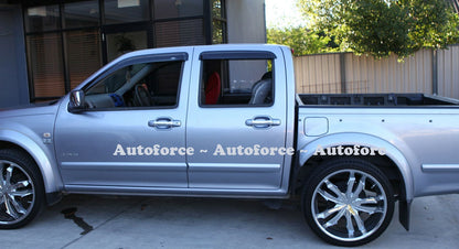 Installed view -  Isuzu D-Max Ute Weather Shields 2008-2012 Dual Cab - HIC Premium