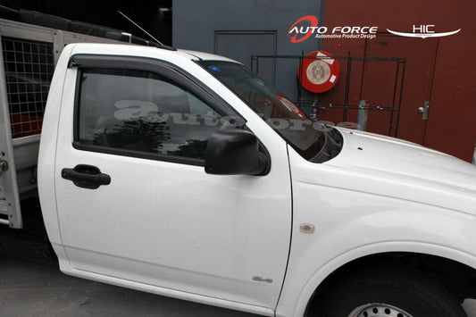 
                          Installed view -  Isuzu D-Max Ute Weather Shields 2008-2012 Single Cab - HIC Premium
                      