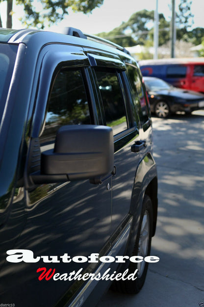 Installed view -  Jeep Cherokee KK Weather Shields 2008-2012 - HIC Premium