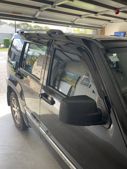 Installed view -  Jeep Cherokee KK Weather Shields 2008-2012 - HIC Premium