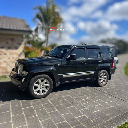 Installed view -  Jeep Cherokee KK Weather Shields 2008-2012 - HIC Premium