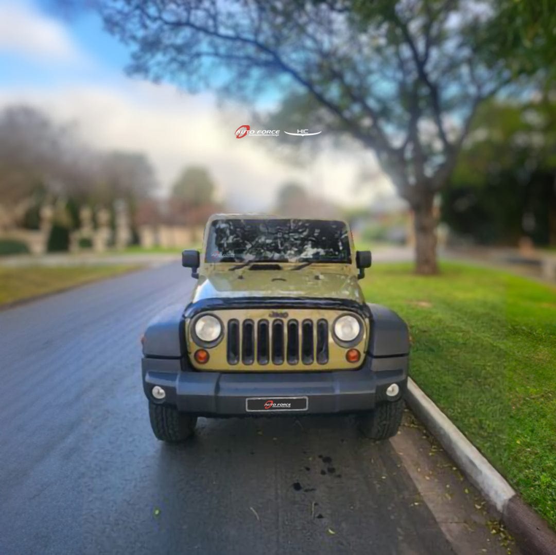 Installed view -  Jeep Wrangler JK Bonnet Protector 2006-2018 - HIC Premium