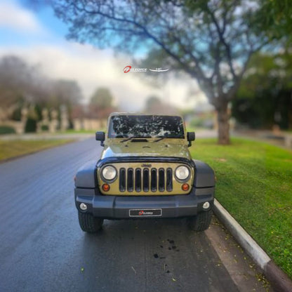 Installed view -  Jeep Wrangler JK Bonnet Protector 2006-2018 - HIC Premium