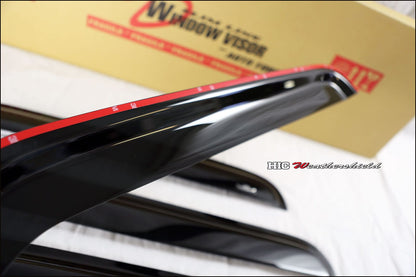 Installed view -  Jeep Wrangler JK Sedan Weather Shields 2007-2017 - HIC Premium