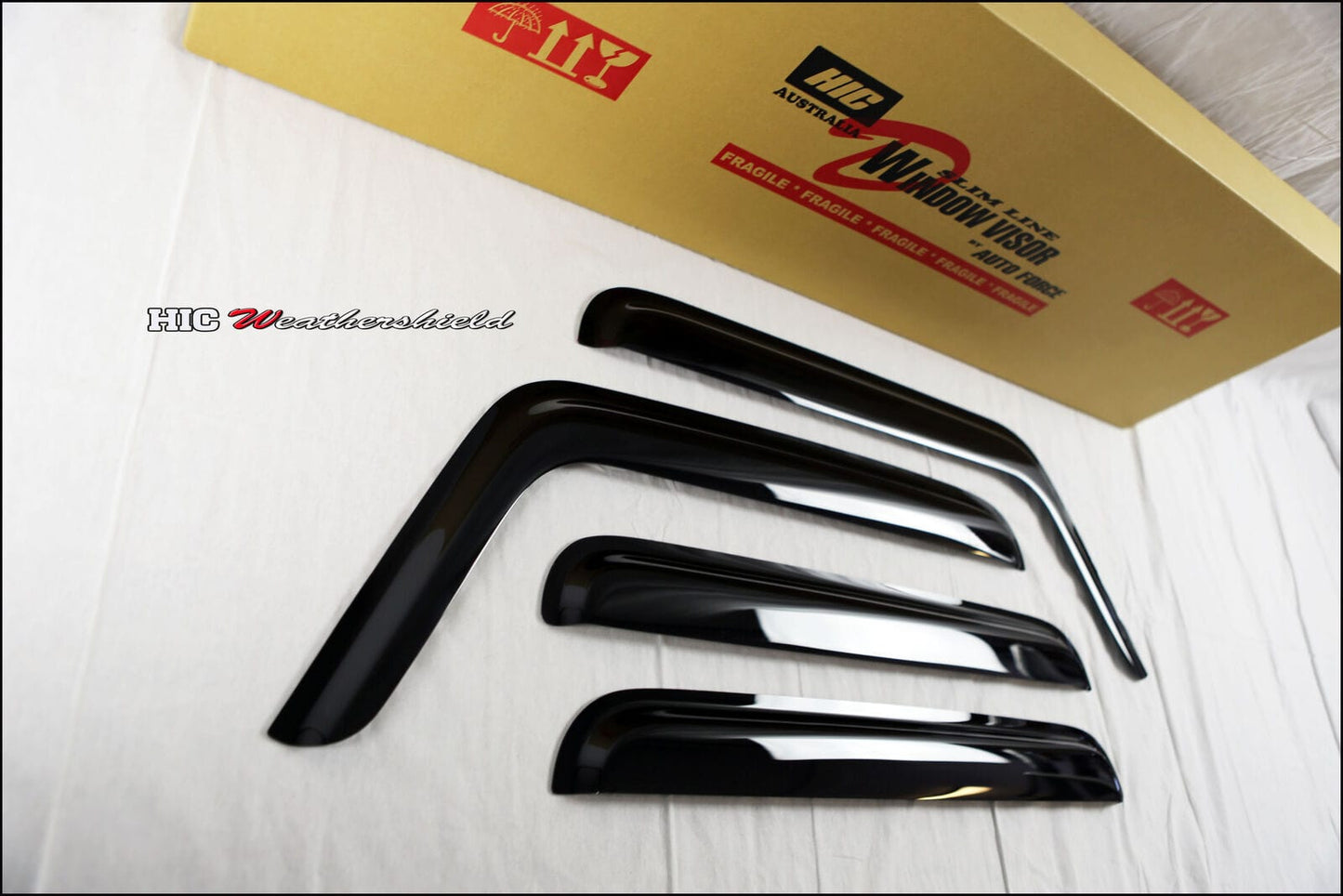 Installed view -  Jeep Wrangler JK Sedan Weather Shields 2007-2017 - HIC Premium