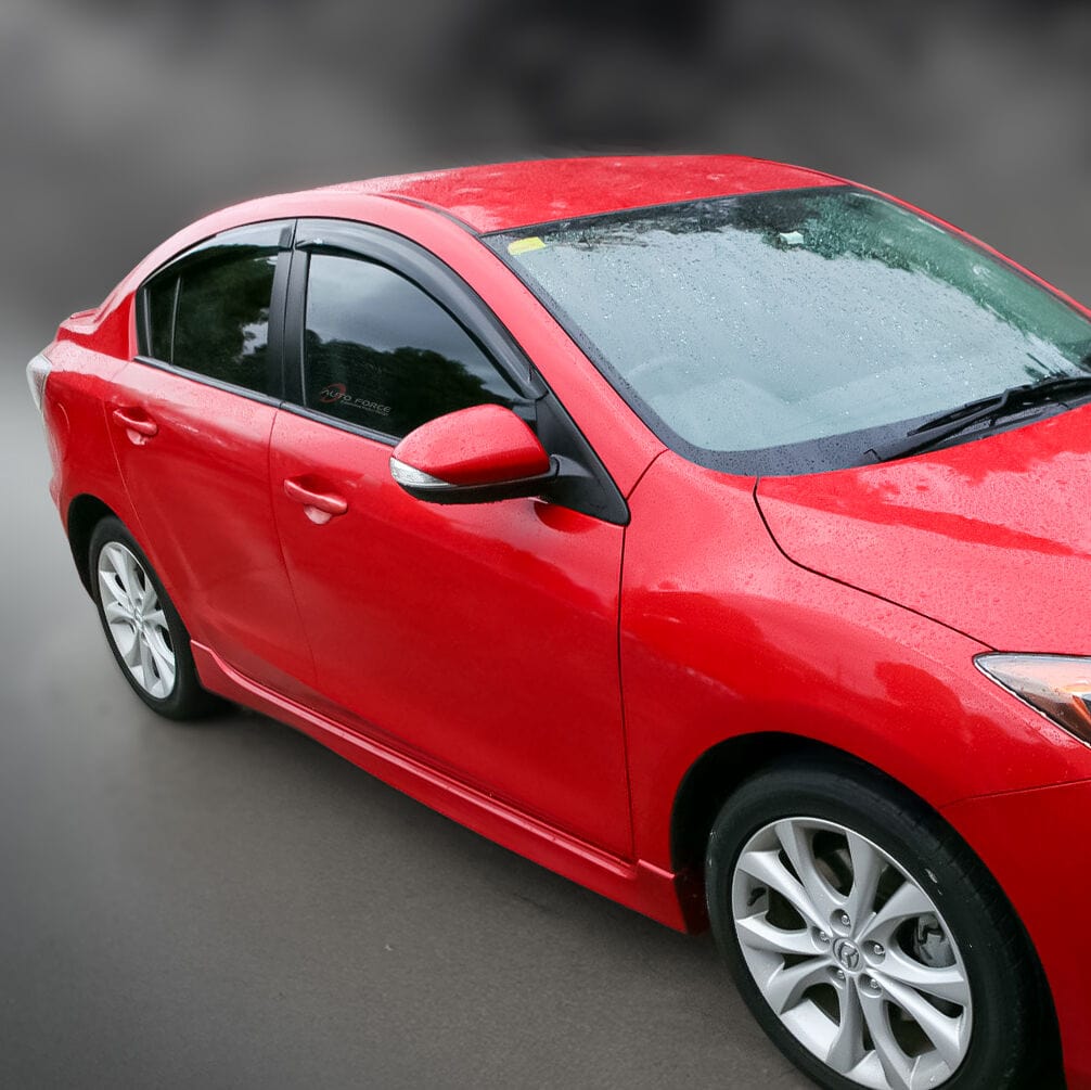 Installed view -  Mazda 3 Sedan Weather Shields 2009-2013 - HIC Premium